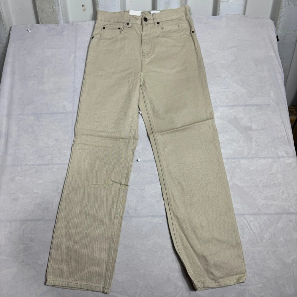 Lavana‎ Straight Jeans Mens Light Khaki Denim 5-Pocket Zip Fly 30x30 NWT